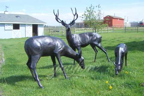 life size bronze deer statue for sale