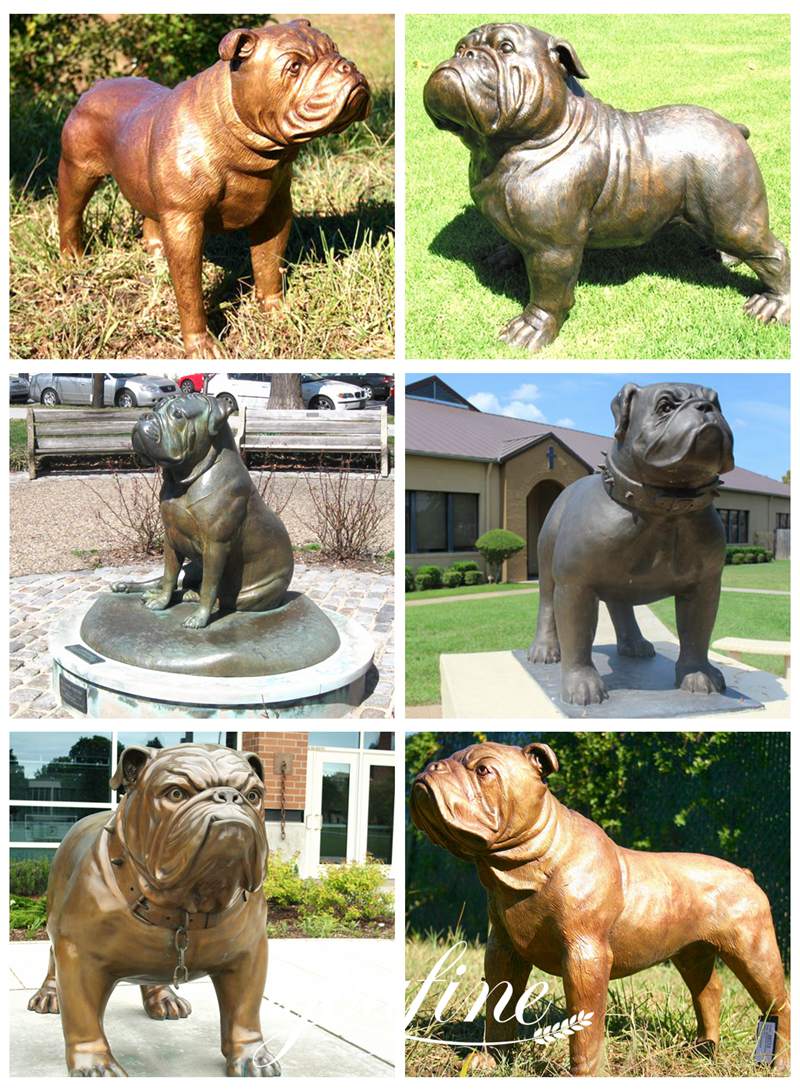 life size english bulldog statue-YouFine Sculpture