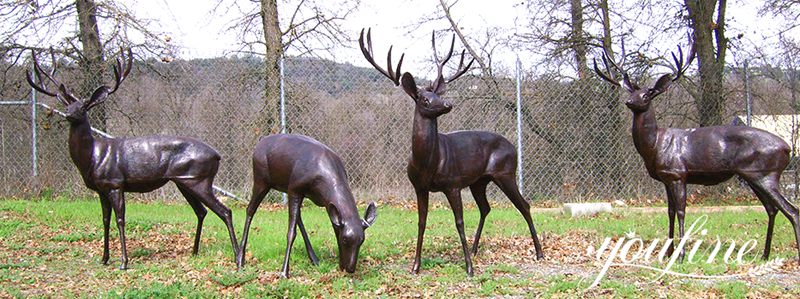 life size metal deer statue-YouFine Sculpture