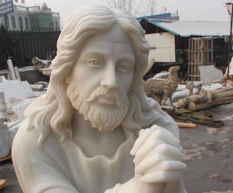 marble kneeling jesus statue for sale