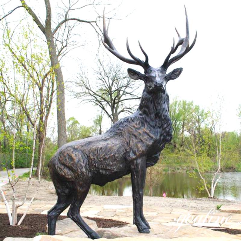 metal deer garden sculptures-YouFine Sculpture