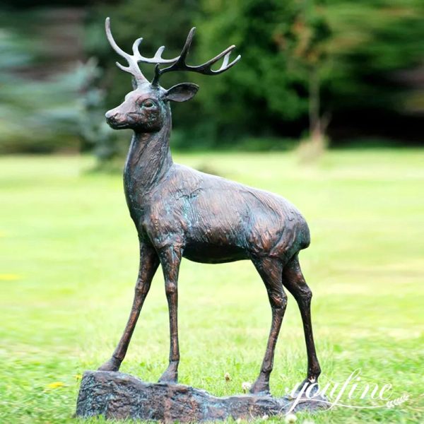 metal deer sculpture-YouFine Sculpture