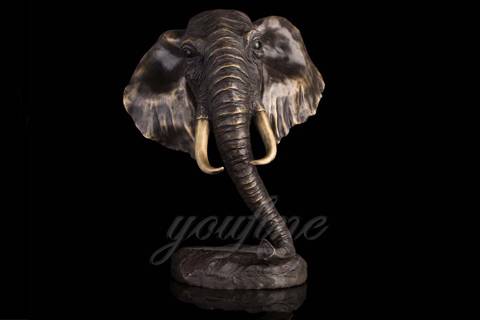 Good Quality Metal Bronze Elephant Bust Sculpture from Chinese Supplier