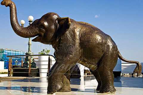 Garden Decorative Metal Crafts Antique Bronze Elephant Statue