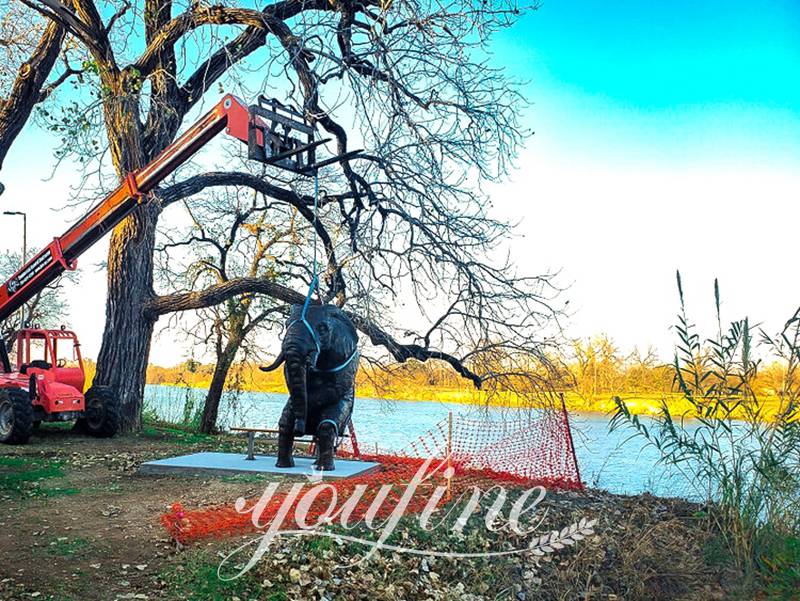 metal elephant statue-YouFine Sculpture