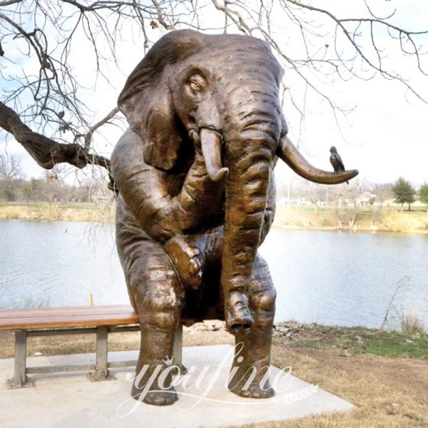 metal elephant yard art-YouFine Sculpture