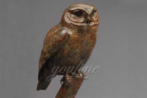 metal owl statue