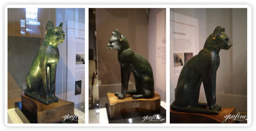 more designs of bronze cat statues