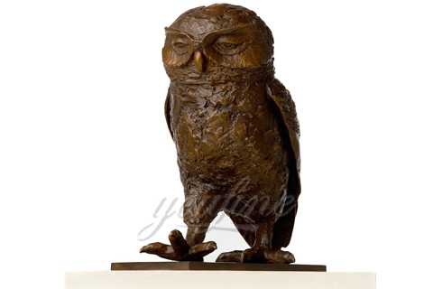 large owl bronze statue