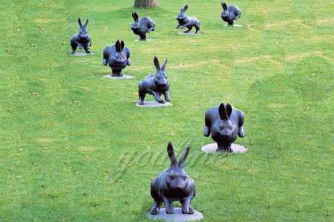 Life Size Bronze Rabbit Garden Statue for Sale