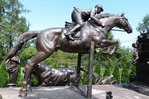 Horse Statue with Man Riding