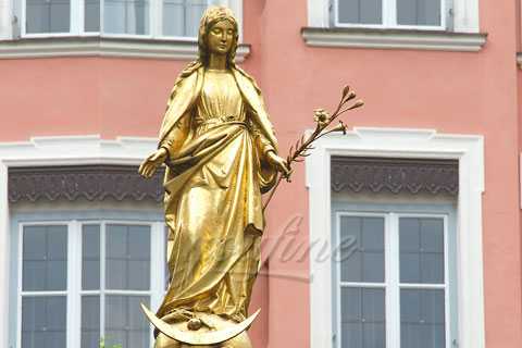 Casting Bronze Metal Virgin Mary Sculpture