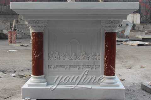 Garden Natural Marble Religious Christian Altar Table for Sale