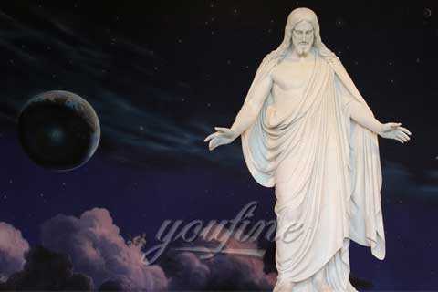 Hand Open Jesus Christ Marble Religious Statue