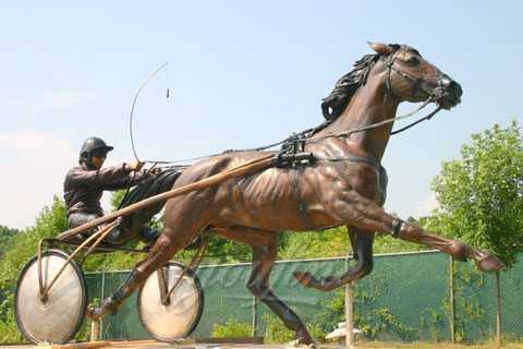 Outdoor Bronze Riding Horse