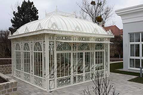 White Wrought Iron Gazebo