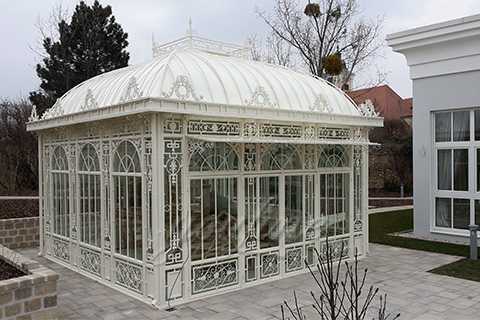 Germany Large White Wrought Iron Gazebo for Garden