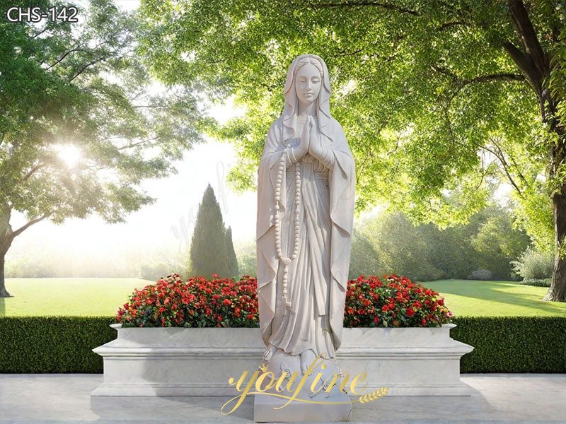 Marble Blessed Our Lady St Virgin Mary Statues for Church