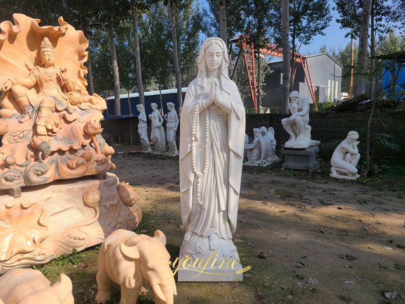 Marble Blessed Our Lady Virgin Mary Statues for Church