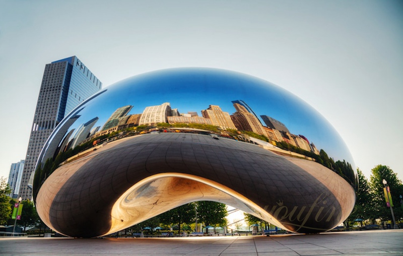 Modern Polished Stainless Steel Cloud Gate Sculpture for Sale