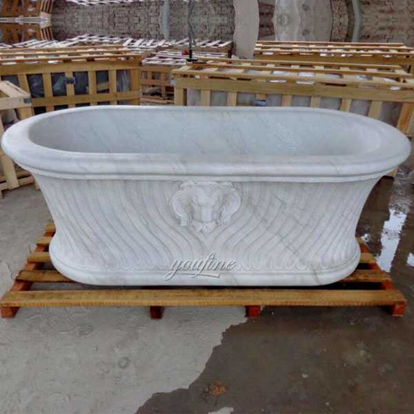 White marble bathtub for sale--MOKK-101