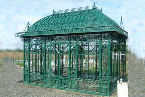 large green iron gazebos