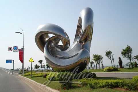 2017 Modern Stainless Steel Sculpture with High Polished for decor