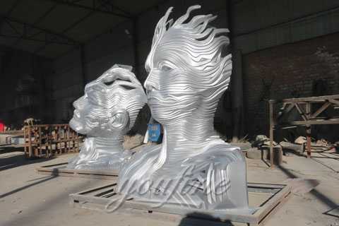 Outdoor bust metal sculptures for sale