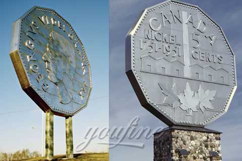 Stainless Steel coin Sculptures
