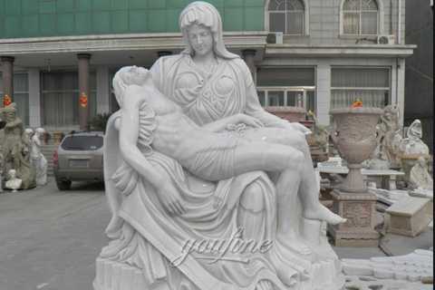 The World Famous Statue of White Marble Pieta Statue