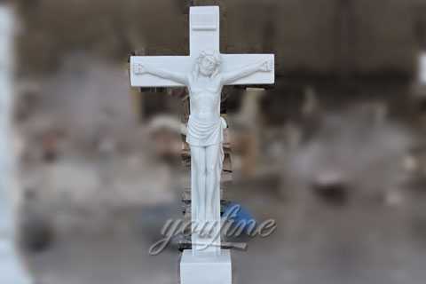 Jesus suffered with the cross sculpture