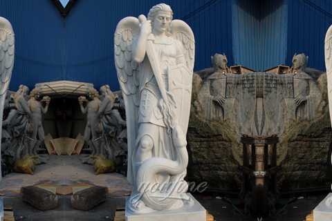 Famous artists sculptures of Saint michael archangel statue for sale CHS-362