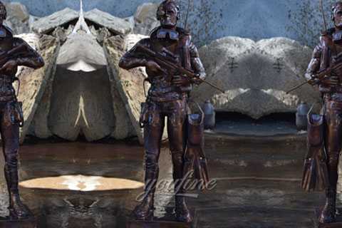 Antique design Bronze Future Warrior statue for decor BOK-800