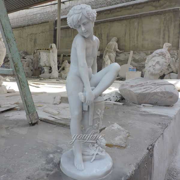 Boy with thorn statue for sale
