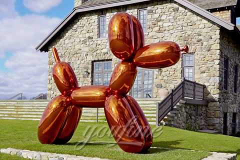 China Abstract Mirror Polished Stainless Steel Balloon Dog Sculptures for Sale