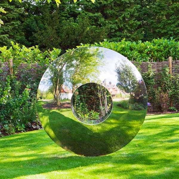 Outdoor Water droplets mirror stainless artwork Sculpture for decor