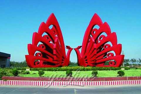 High Quality Mirror Polished Butterfly shape stainless steel sculpture