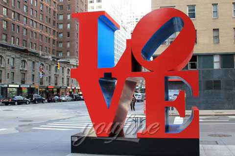 Large romantic stainless steel love sculpture in stainless steel for sale CSS-43