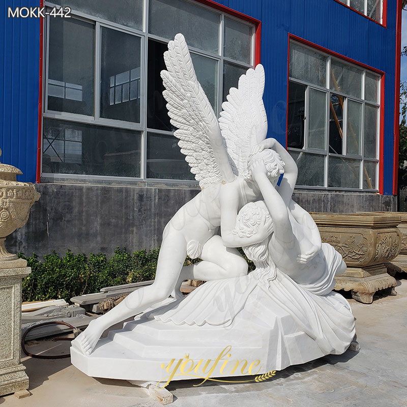 Marble Cupid and Psyche Sculpture Replica