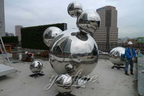 Modern China Outdoor Abstract Sculpture in Stainless Steel for Decor