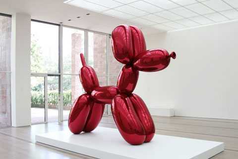 Modern Outdoor Stainless steel red metal balloon dog sculpture for sale