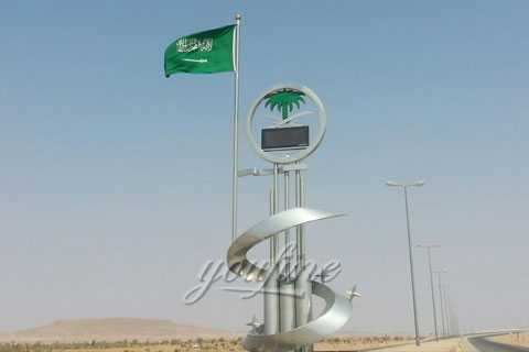 green Outdoor metal sculpture