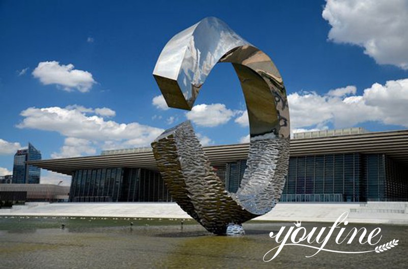 Stainless steel sculpture“noon at water”