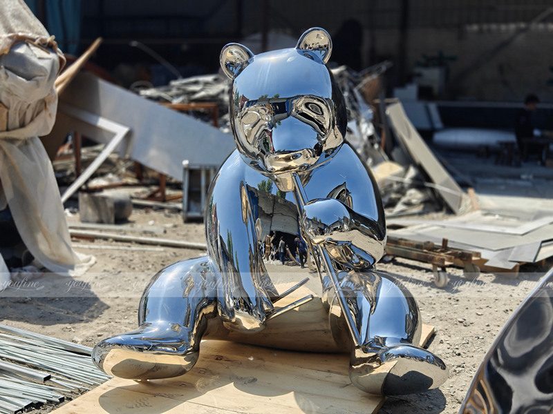YouFine's stainless steel panda sculpture