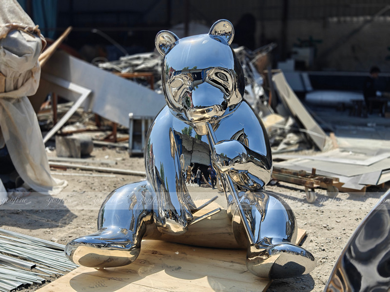 YouFine's stainless steel panda sculpture