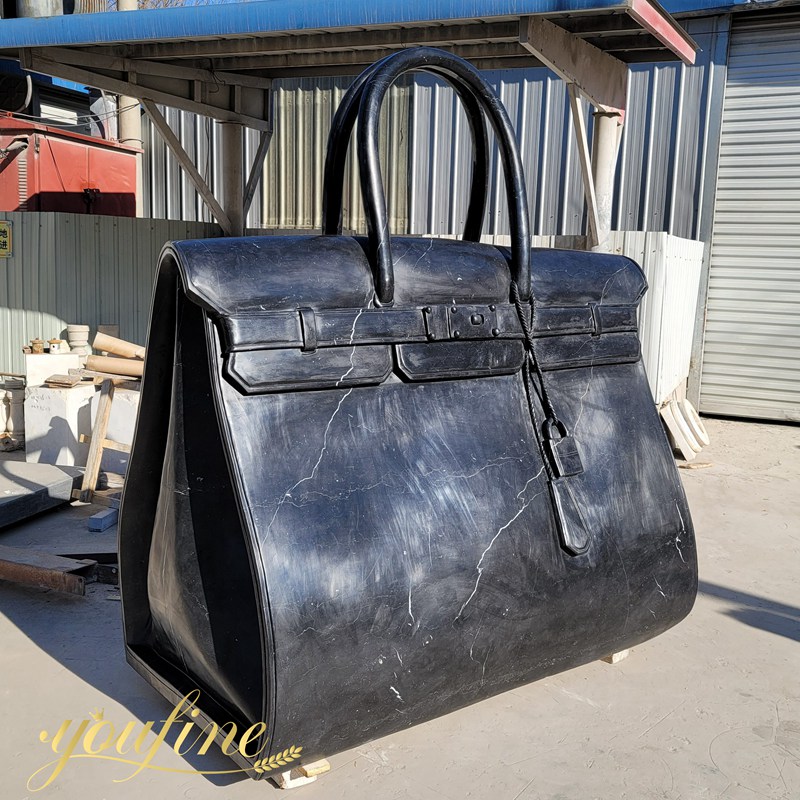 black Marble Bag Sculpture