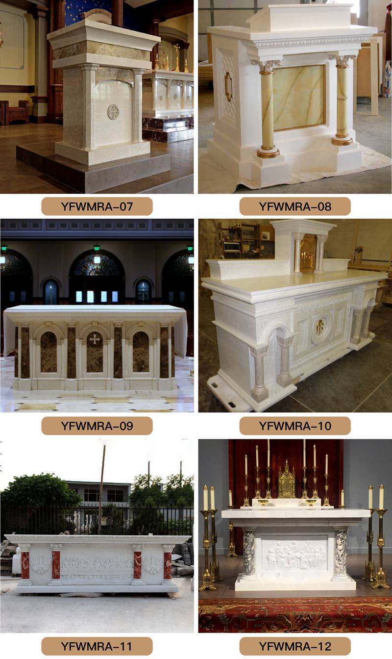 church altar and pulpit made from marble