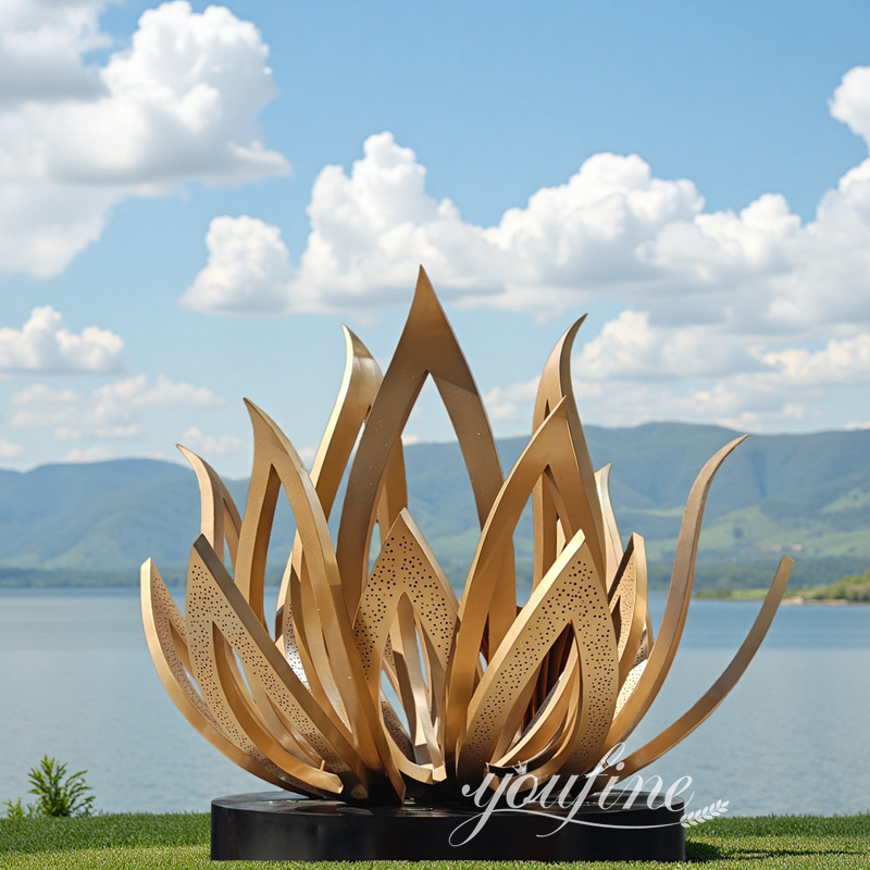 decorative lotus flower sculpture