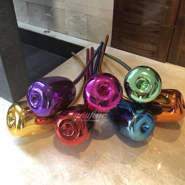 famous artist Jeff Koons metal art tulip sculptures replicas for sale from leading supplier of stainless steel from china