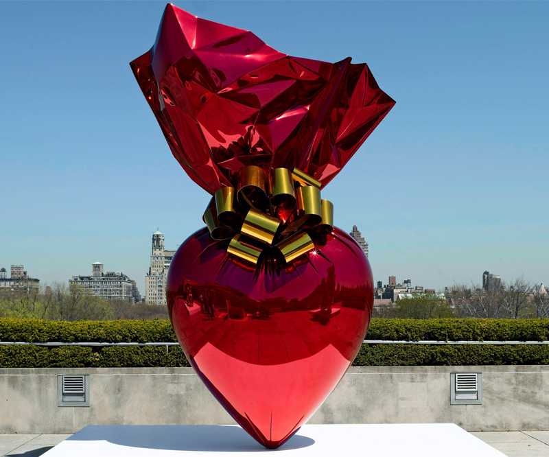 famous jeff koon art heart design home decor for sale